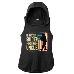 My Uncle Is A Soldier Hero Proud Army Nephew Niece Military Ladies PosiCharge Tri-Blend Wicking Draft Hoodie Tank