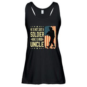 My Uncle Is A Soldier Hero Proud Army Nephew Niece Military Ladies Essential Flowy Tank