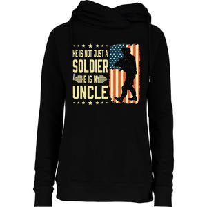 My Uncle Is A Soldier Hero Proud Army Nephew Niece Military Womens Funnel Neck Pullover Hood