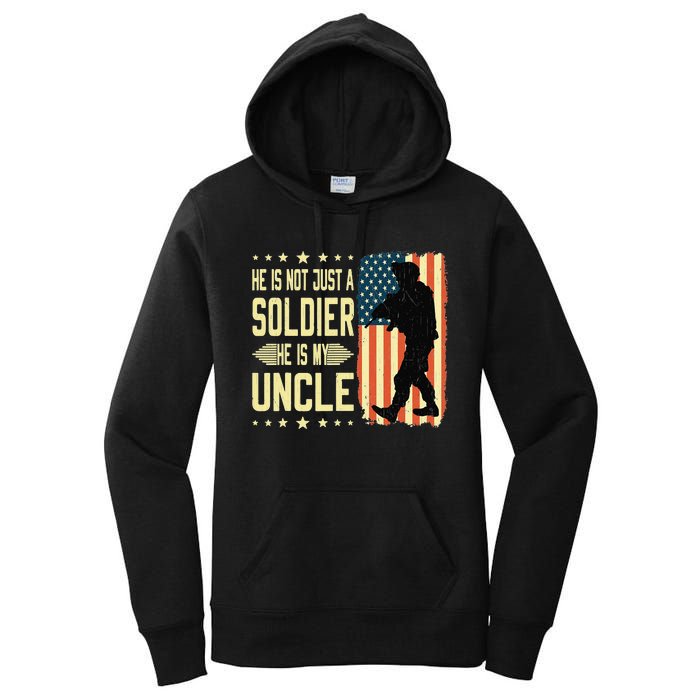 My Uncle Is A Soldier Hero Proud Army Nephew Niece Military Women's Pullover Hoodie