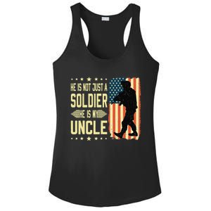 My Uncle Is A Soldier Hero Proud Army Nephew Niece Military Ladies PosiCharge Competitor Racerback Tank