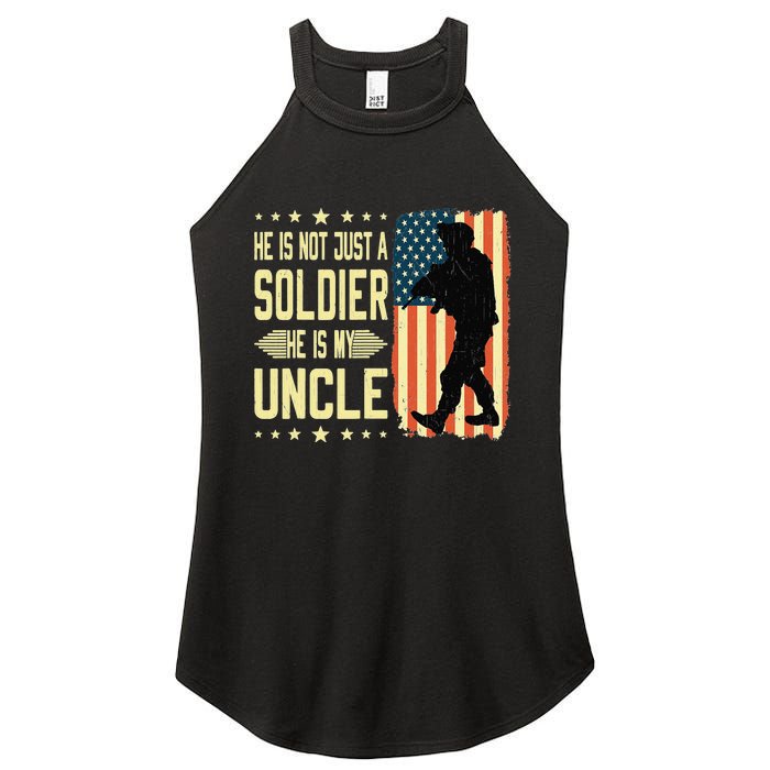 My Uncle Is A Soldier Hero Proud Army Nephew Niece Military Women's Perfect Tri Rocker Tank