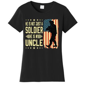 My Uncle Is A Soldier Hero Proud Army Nephew Niece Military Women's T-Shirt