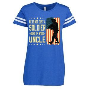 My Uncle Is A Soldier Hero Proud Army Nephew Niece Military Enza Ladies Jersey Football T-Shirt