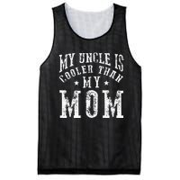 My Uncle is cooler than my Mom funny nephew niece sayings Mesh Reversible Basketball Jersey Tank