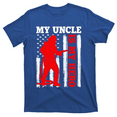 My Uncle Is My Hero Usa Flag Firefighter Fire Uncle Gift T-Shirt