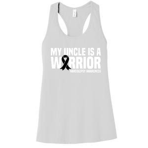 My Uncle Is A Warrior Sleep Disorder Narcolepsy Awareness Gift Women's Racerback Tank