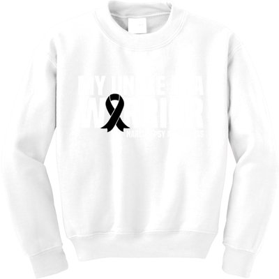 My Uncle Is A Warrior Sleep Disorder Narcolepsy Awareness Gift Kids Sweatshirt