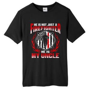 My Uncle Is A Firefighter Hero Proud Fire Niece Nephew Gifts Tall Fusion ChromaSoft Performance T-Shirt