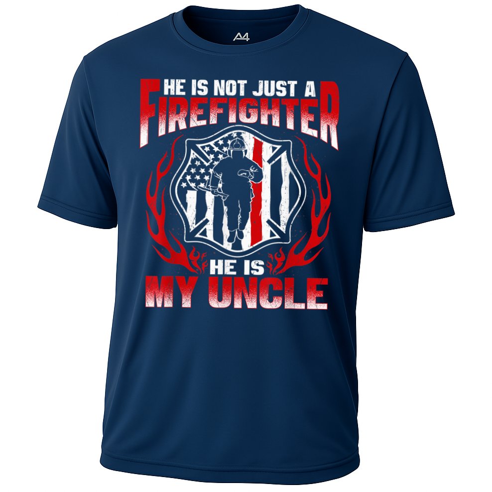 My Uncle Is A Firefighter Hero Proud Fire Niece Nephew Gifts Cooling Performance Crew T-Shirt