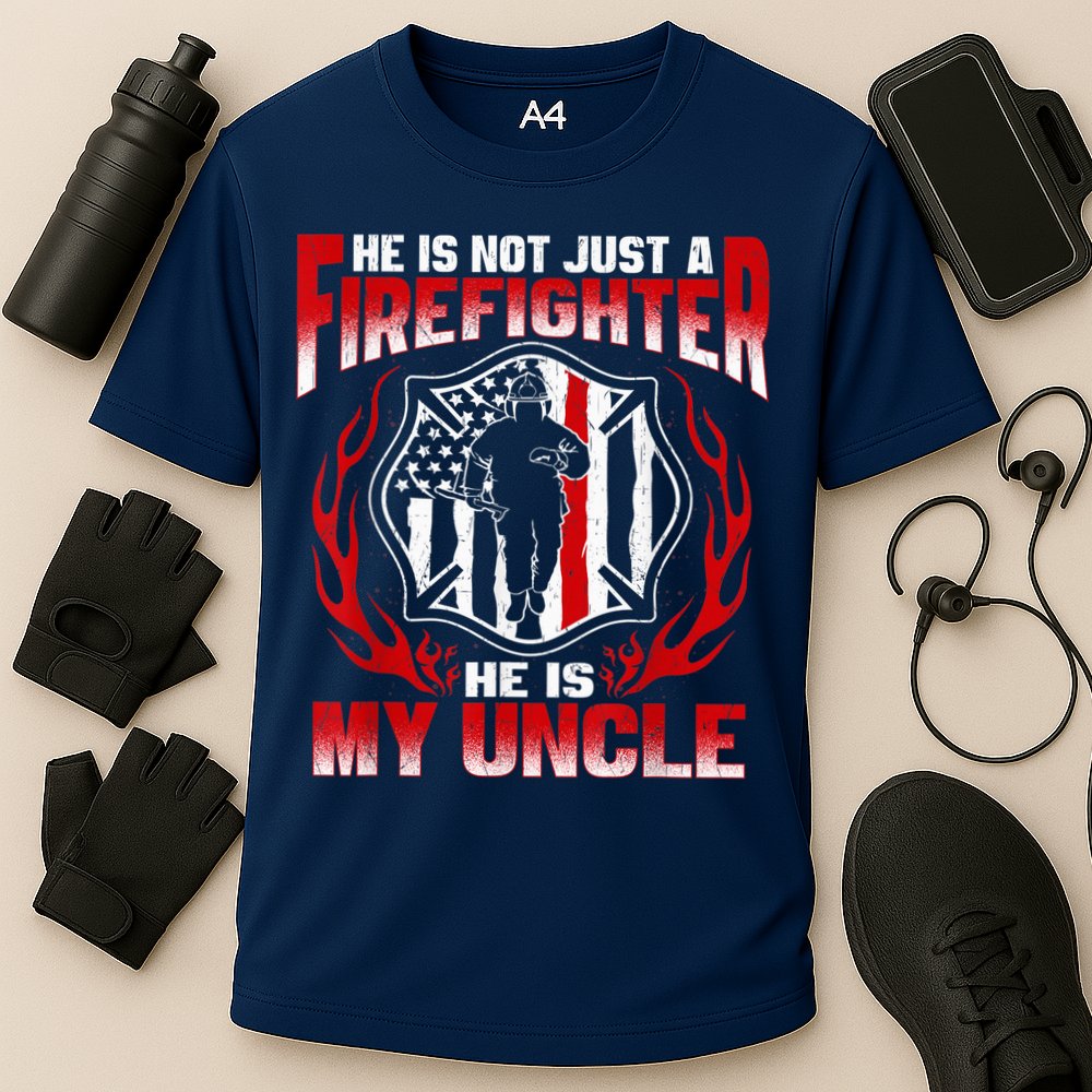 My Uncle Is A Firefighter Hero Proud Fire Niece Nephew Gifts Cooling Performance Crew T-Shirt
