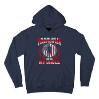 My Uncle Is A Firefighter Hero Proud Fire Niece Nephew Gifts Hoodie