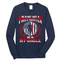 My Uncle Is A Firefighter Hero Proud Fire Niece Nephew Gifts Long Sleeve Shirt