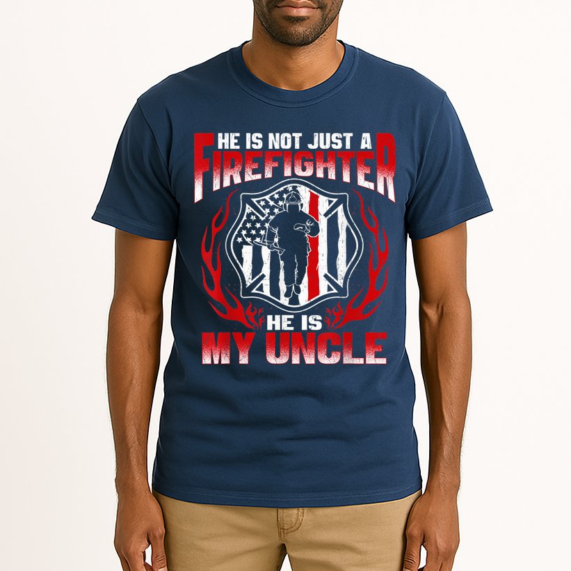 My Uncle Is A Firefighter Hero Proud Fire Niece Nephew Gifts Tall T-Shirt