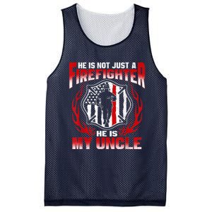 My Uncle Is A Firefighter Hero Proud Fire Niece Nephew Gifts Mesh Reversible Basketball Jersey Tank