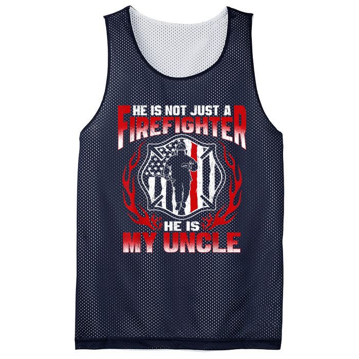 My Uncle Is A Firefighter Hero Proud Fire Niece Nephew Gifts Mesh Reversible Basketball Jersey Tank