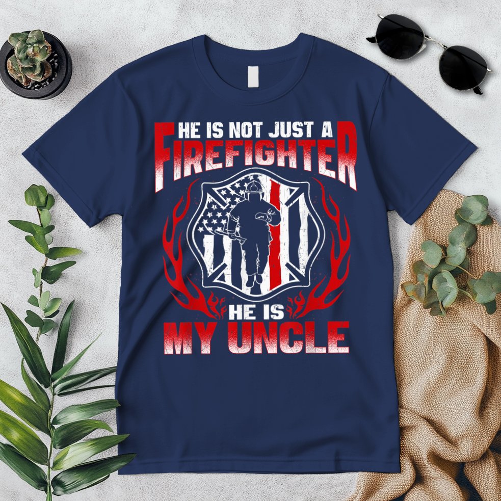 My Uncle Is A Firefighter Hero Proud Fire Niece Nephew Gifts Premium T-Shirt
