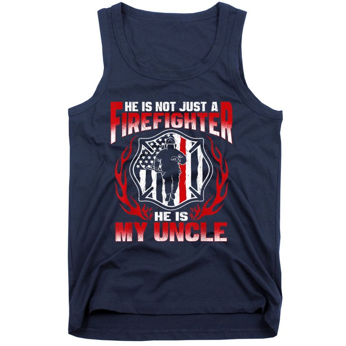 My Uncle Is A Firefighter Hero Proud Fire Niece Nephew Gifts Tank Top