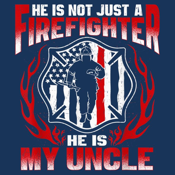 My Uncle Is A Firefighter Hero Proud Fire Niece Nephew Gifts Zip Tote Bag