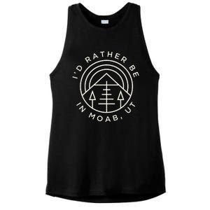 Moab Utah ID Rather Be In Moab Ut Ladies PosiCharge Tri-Blend Wicking Tank