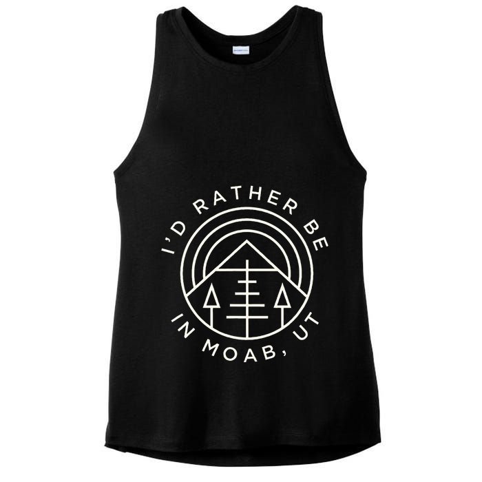 Moab Utah ID Rather Be In Moab Ut Ladies PosiCharge Tri-Blend Wicking Tank