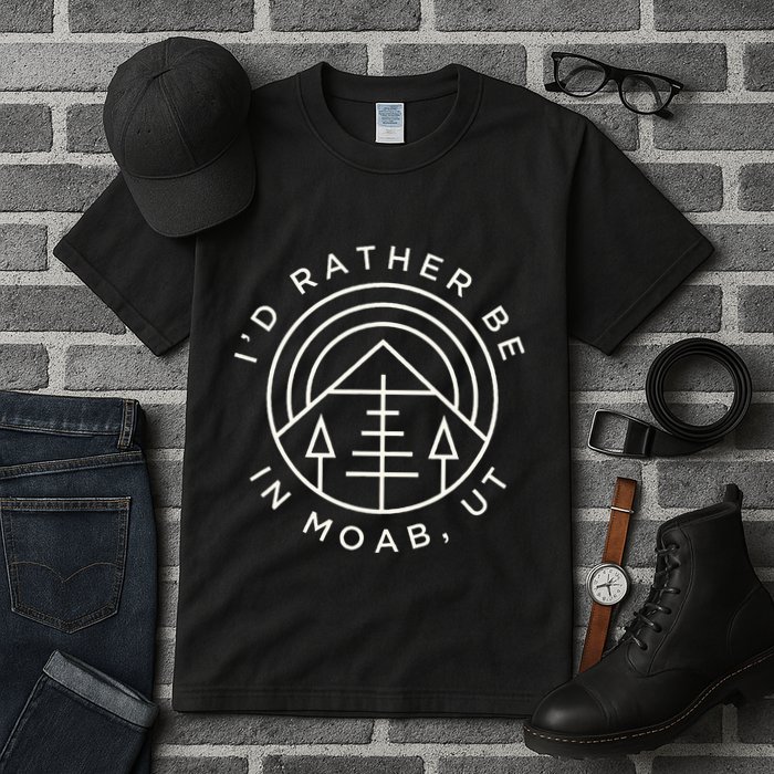 Moab Utah ID Rather Be In Moab Ut Tall T-Shirt