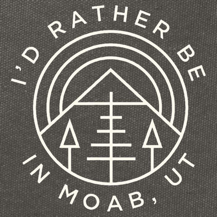 Moab Utah ID Rather Be In Moab Ut Cotton Canvas Backpack