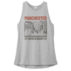 Manchester United Kingdom Ladies PosiCharge Tri-Blend Wicking Tank