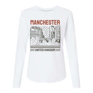 Manchester United Kingdom Womens Cotton Relaxed Long Sleeve T-Shirt