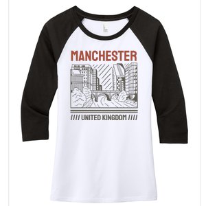 Manchester United Kingdom Women's Tri-Blend 3/4-Sleeve Raglan Shirt