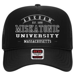 Miskatonic University Logo High Crown Mesh Back Trucker Hat