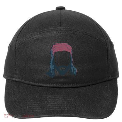 Mullet Haircut 7-Panel Snapback Hat