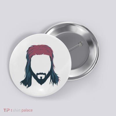 Mullet Haircut Button