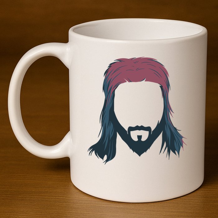 Mullet Haircut 11oz C Handle Ceramic Mug