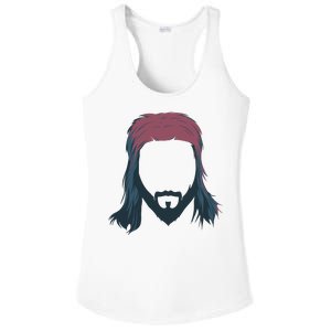 Mullet Haircut Ladies PosiCharge Competitor Racerback Tank