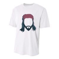 Mullet Haircut Youth Performance Sprint T-Shirt