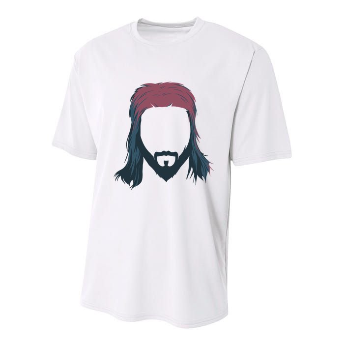 Mullet Haircut Youth Performance Sprint T-Shirt
