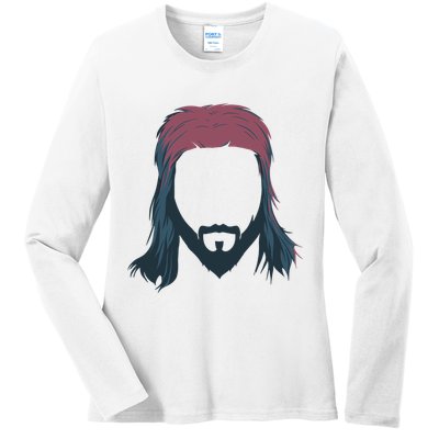 Mullet Haircut Ladies Long Sleeve Shirt