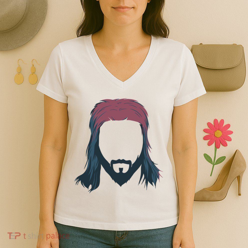 Mullet Haircut Women's V-Neck T-Shirt