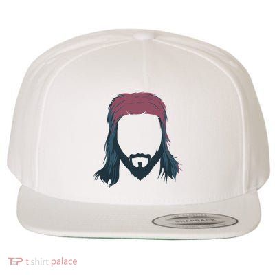 Mullet Haircut Wool Snapback Cap