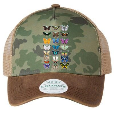 Multi Butterflies Botanical Species Legacy Tie Dye Trucker Hat