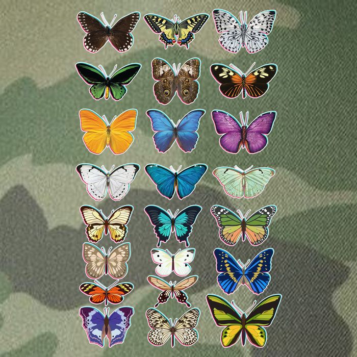 Multi Butterflies Botanical Species Legacy Tie Dye Trucker Hat