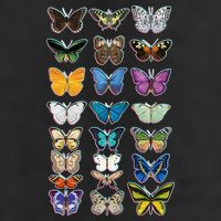 Multi Butterflies Botanical Species Cool Comfort Performance Bucket Hat