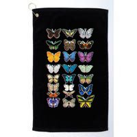 Multi Butterflies Botanical Species Golf Towel