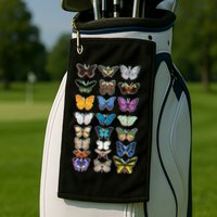 Multi Butterflies Botanical Species Golf Towel