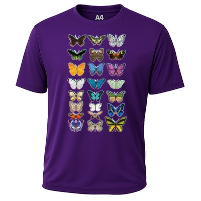Multi Butterflies Botanical Species Performance Shirt