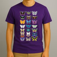 Multi Butterflies Botanical Species T-Shirt