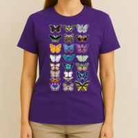 Multi Butterflies Botanical Species T-Shirt