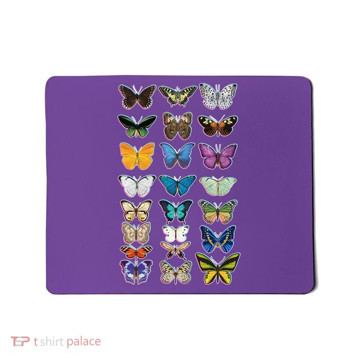 Multi Butterflies Botanical Species Mousepad