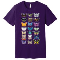 Multi Butterflies Botanical Species Premium T-Shirt